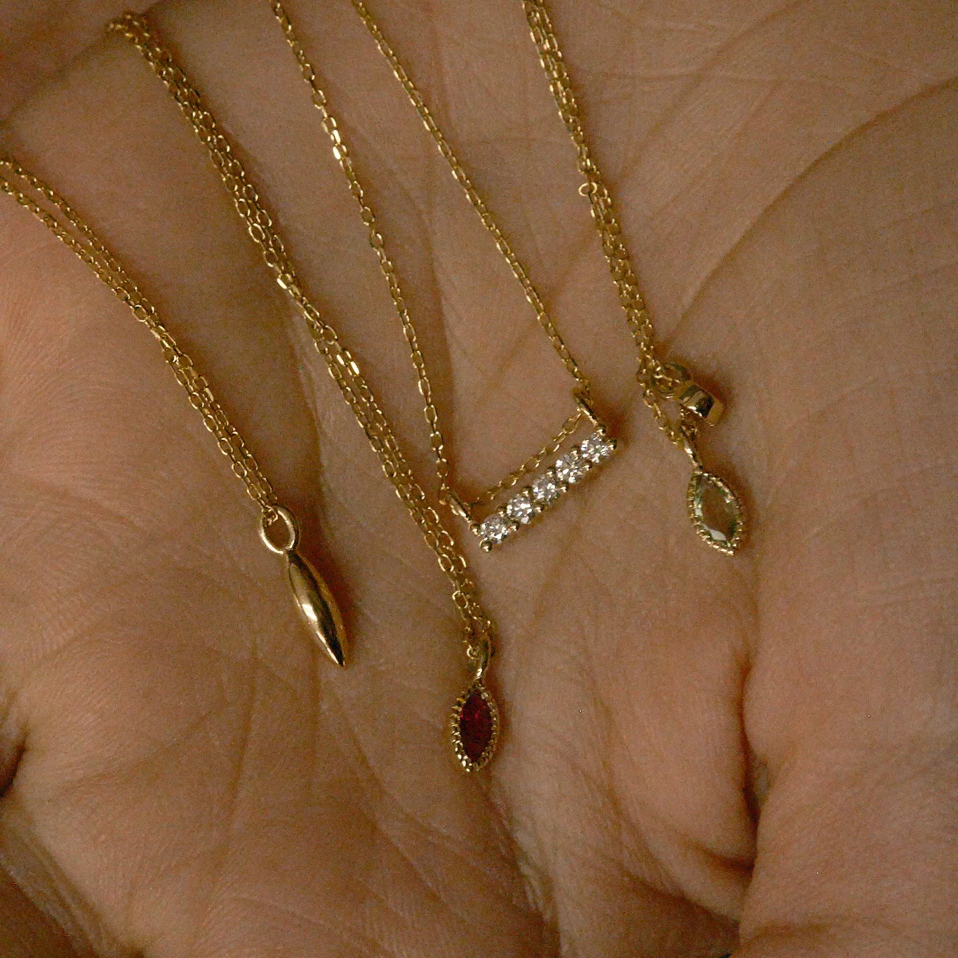 5 Diamond Necklace view 2