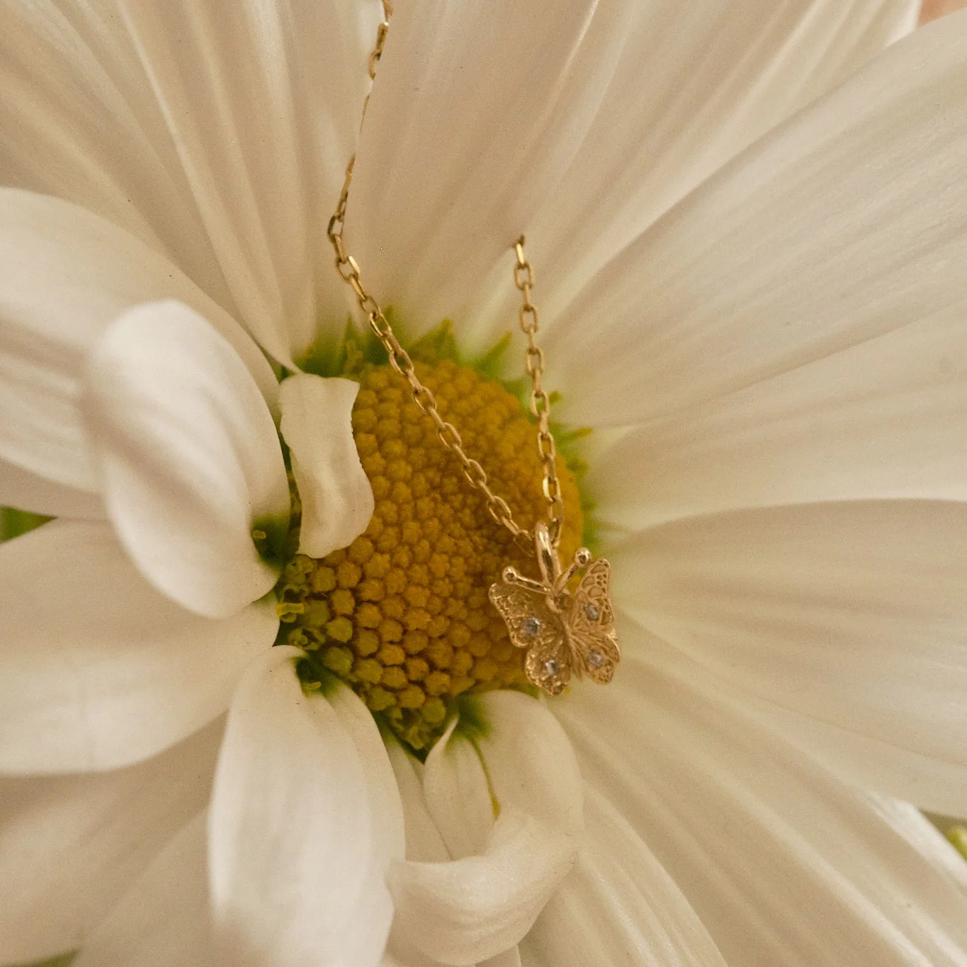 Diamond Butterfly Necklace view 2